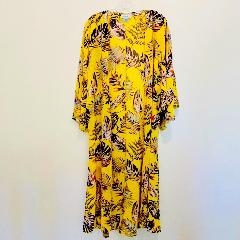 ORCHID ROW Floral Maxi Chiffon Kimono Coverup
